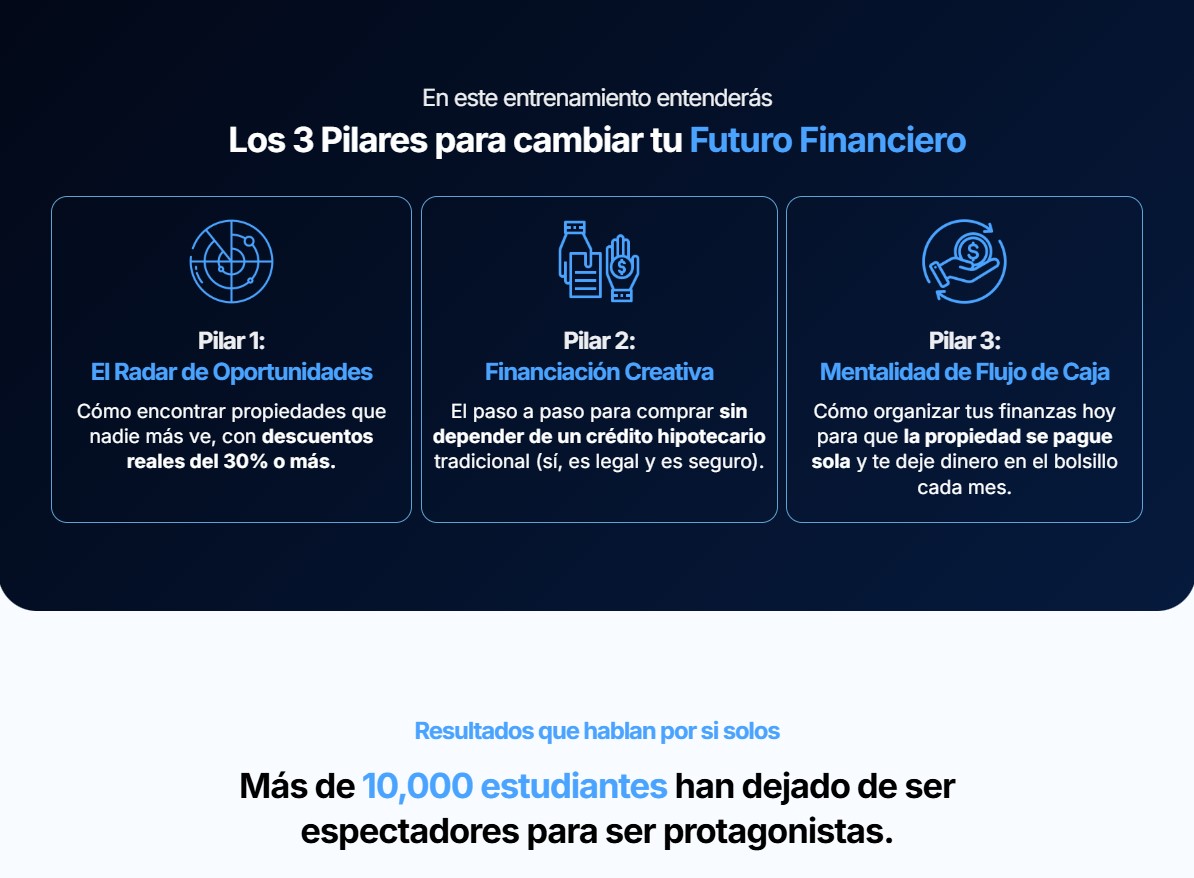 Tres pilares del entrenamiento inmobiliario