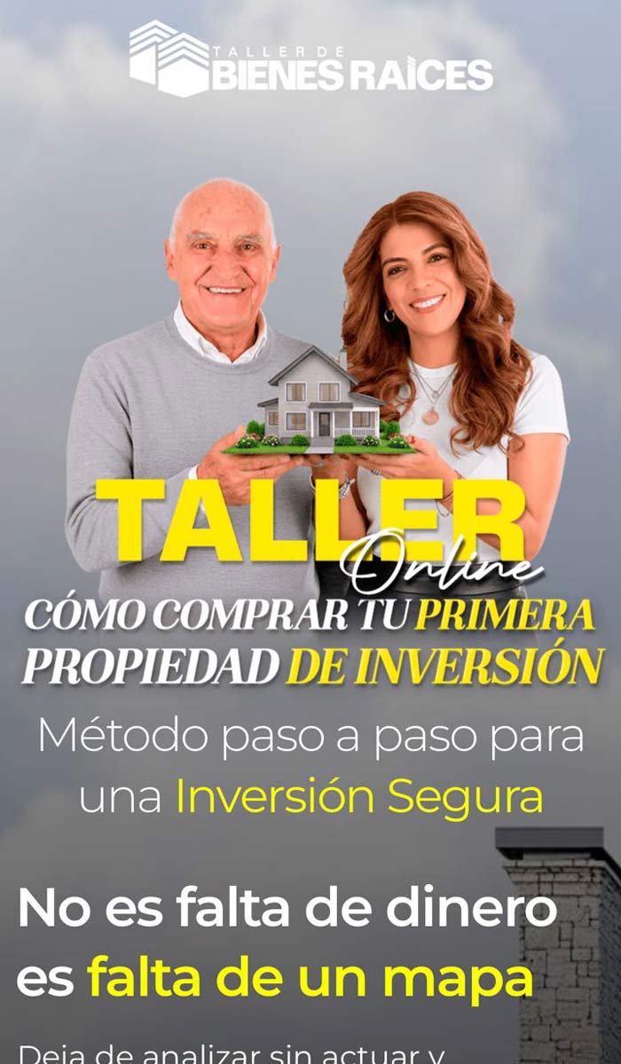 Captura mobile principal del funnel Taller Online En Vivo de 2 días