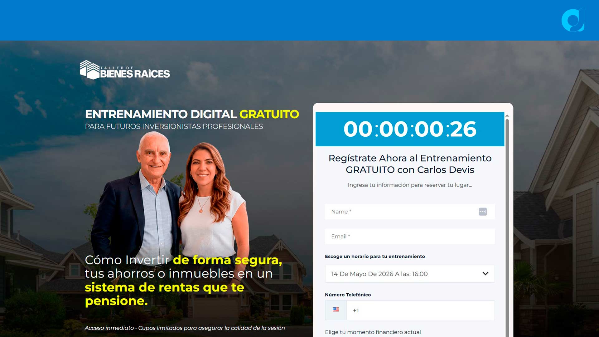 Embudo Webinar High Ticket Carlos Devis